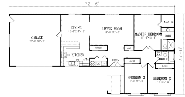 Architectural House Design - Adobe / Southwestern Floor Plan - Main Floor Plan #1-257