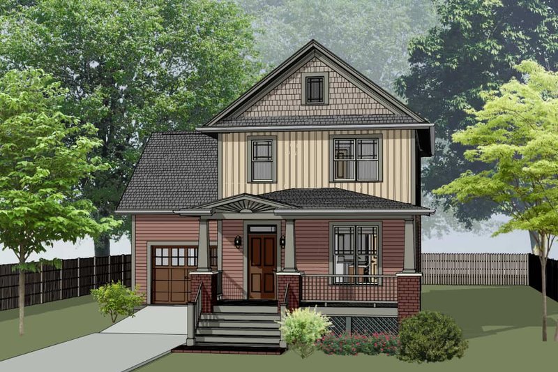 Architectural House Design - Farmhouse Exterior - Front Elevation Plan #79-257