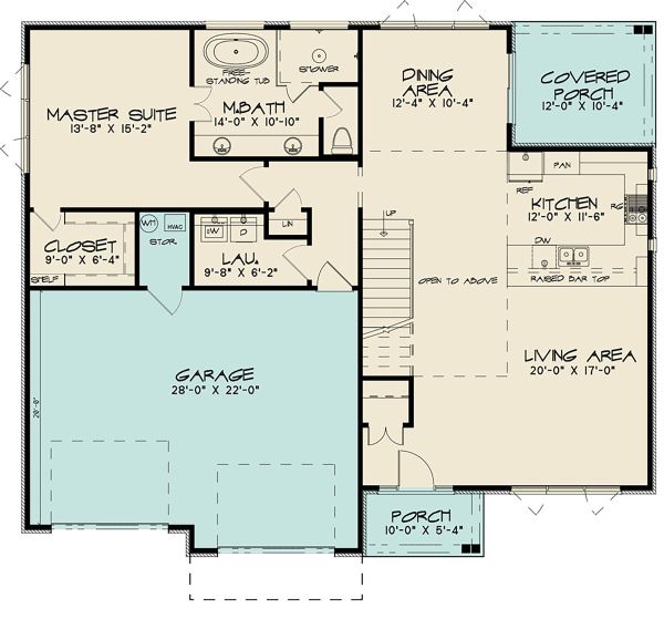 Architectural House Design - Contemporary Floor Plan - Main Floor Plan #17-3426