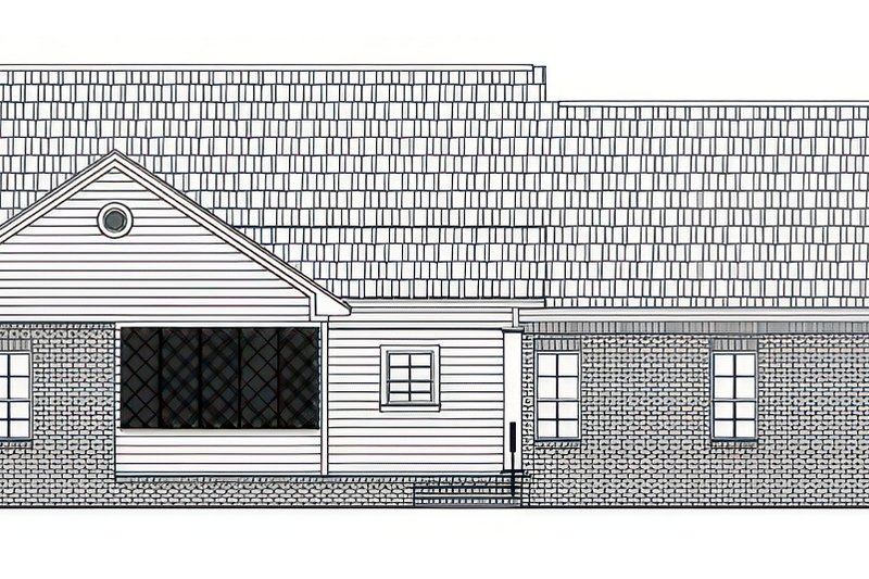 House Blueprint - Exterior - Rear Elevation for Traditional House Plan #21-618 - 4 bed, 2.5 bath