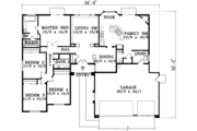 Adobe / Southwestern Style House Plan - 4 Beds 2.5 Baths 1951 Sq/Ft Plan #1-1384 