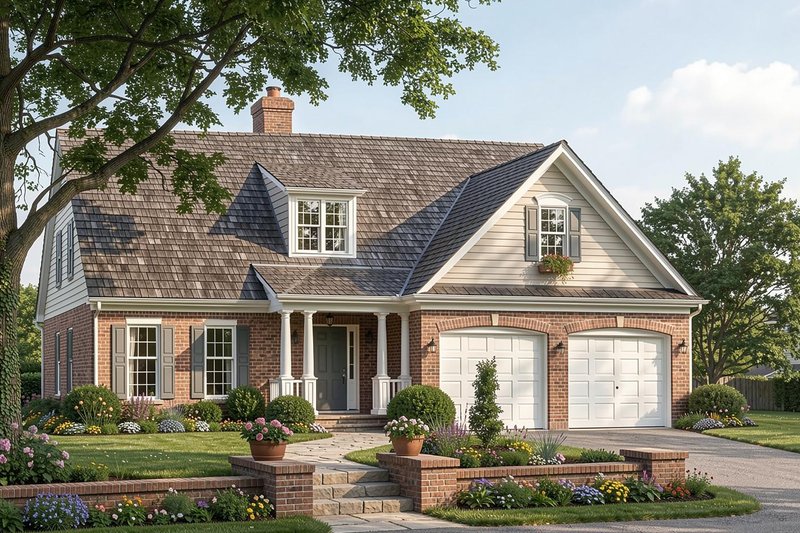 Home Plan - Exterior - Front Elevation 2 for Traditional House Plan #137-196 - 3 bed, 2 bath