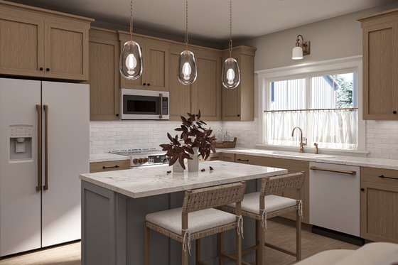 Interior - Kitchen for Farmhouse House Plan #455-707 - 4 bed, 2.5 bath