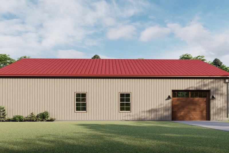 Home Plan - Exterior - Rear Elevation for Barndominium House Plan #1092-32 - 3 bed, 2 bath
