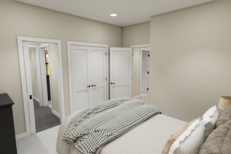 House Blueprint - Interior - Bedroom 3 for Craftsman House Plan #51-1388 - 3 bed, 2.5 bath