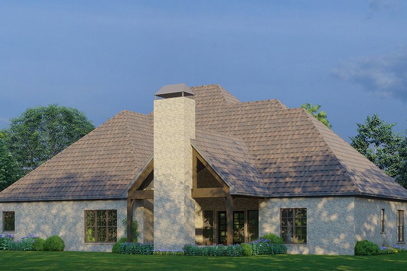 Dream House Plan - Exterior - Rear Elevation for European House Plan #923-76 - 4 bed, 2.5 bath