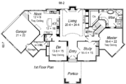 European Style House Plan - 4 Beds 3.5 Baths 3980 Sq/Ft Plan #329-312 