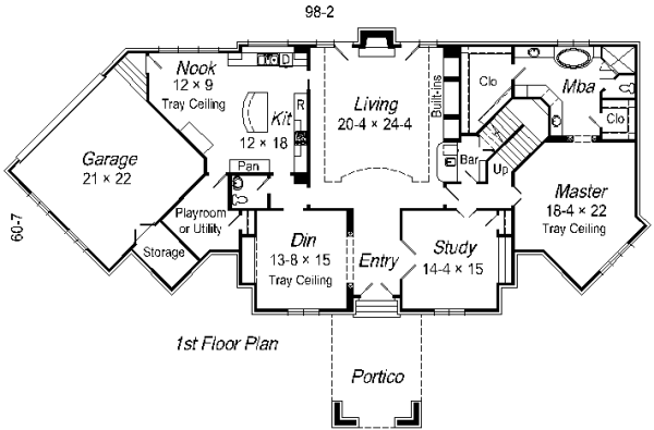 European Floor Plan - Main Floor Plan #329-312