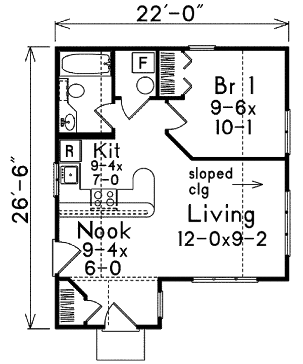 Dream House Plan - Cottage Floor Plan - Main Floor Plan #57-495