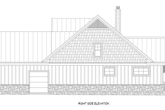 Exterior - Other Elevation 1 for Country House Plan #932-980 - 3 bed, 2 bath