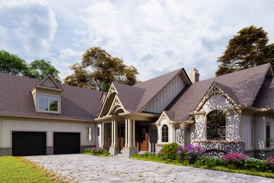 Exterior - Front Elevation 4 for Traditional House Plan #54-422 - 3 bed, 3.5 bath