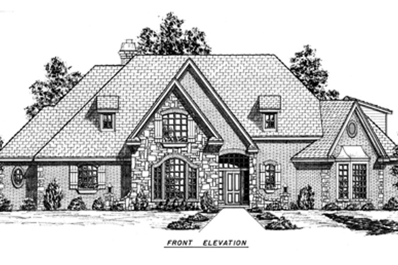 Home Plan - Exterior - Other Elevation for European House Plan #52-139 - 4 bed, 3.5 bath