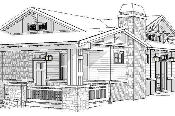 Exterior - Other Elevation for Craftsman House Plan #895-164 - 3 bed, 2 bath