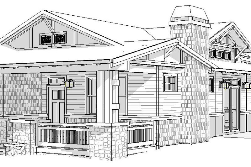 Home Plan - Exterior - Other Elevation for Craftsman House Plan #895-164 - 3 bed, 2 bath