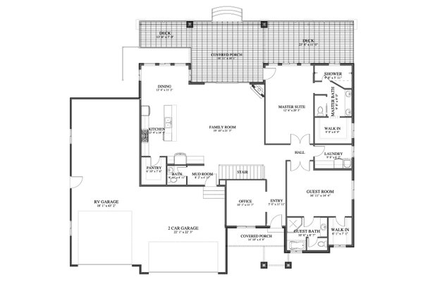 Dream House Plan - Craftsman Floor Plan - Main Floor Plan #1060-406