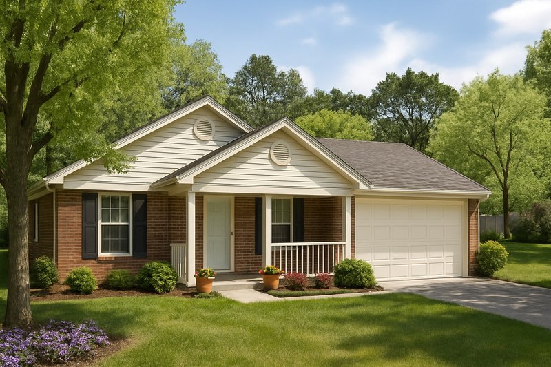 House Blueprint - Southern Exterior - Front Elevation Plan #17-537