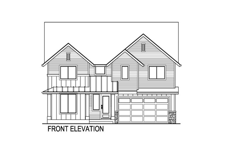 House Blueprint - Exterior - Front Elevation 3 for Farmhouse House Plan #569-56 - 5 bed, 3 bath