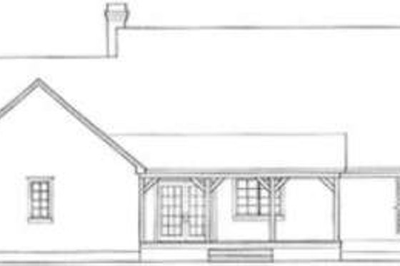Exterior - Rear Elevation for Country House Plan #406-152 - 3 bed, 2.5 bath