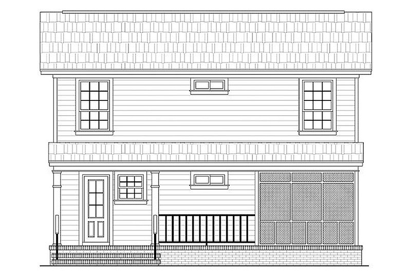 Architectural House Design - Exterior - Rear Elevation for Traditional House Plan #21-225 - 3 bed, 2 bath