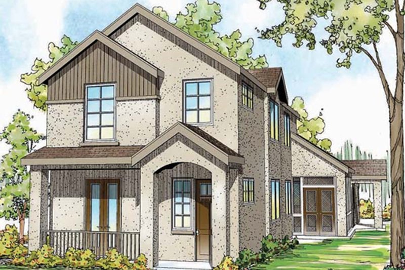 Home Plan - Exterior - Front Elevation for Cottage House Plan #124-868 - 4 bed, 4 bath
