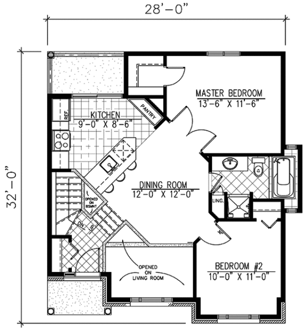 Southern Style House Plan - 4 Beds 2 Baths 1612 Sq/Ft Plan #138-194 ...