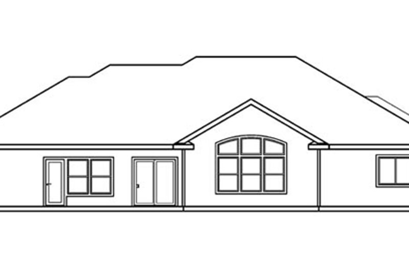 Home Plan - Exterior - Rear Elevation for European House Plan #124-514 - 5 bed, 3 bath