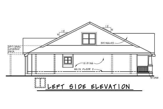 Exterior - Other Elevation for Cottage House Plan #20-2387 - 5 bed, 3.5 bath