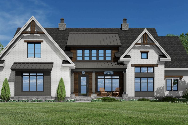House Blueprint - Farmhouse Exterior - Front Elevation Plan #51-1222