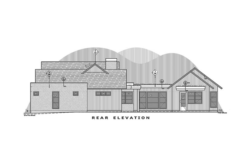 Architectural House Design - Rear Elevation