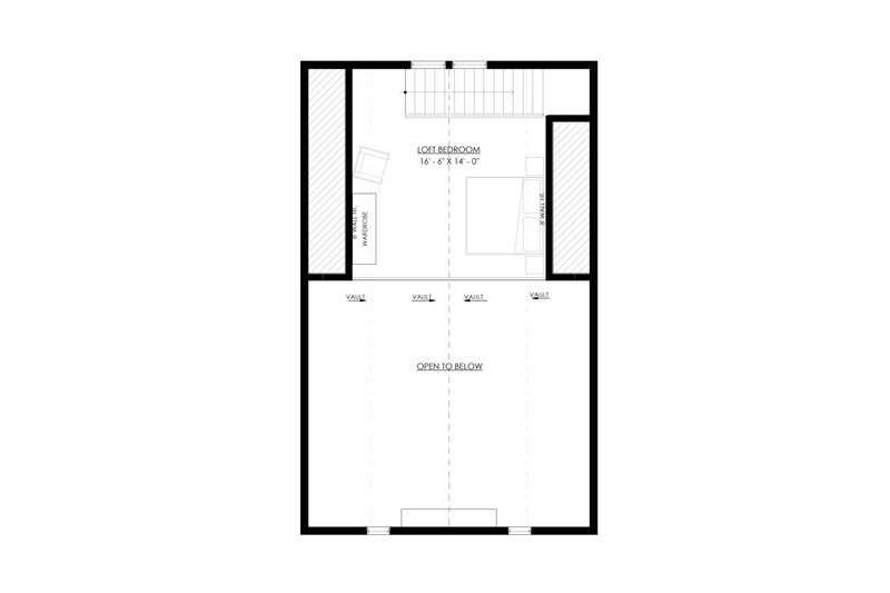 Architectural House Design - Floor Plan - Upper Floor for Barndominium House Plan #1114-123 - 1 bed, 1 bath