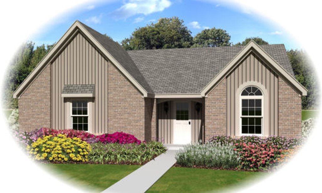 Exterior - Front Elevation 2 for Ranch House Plan #81-13887 - 3 bed, 2 bath