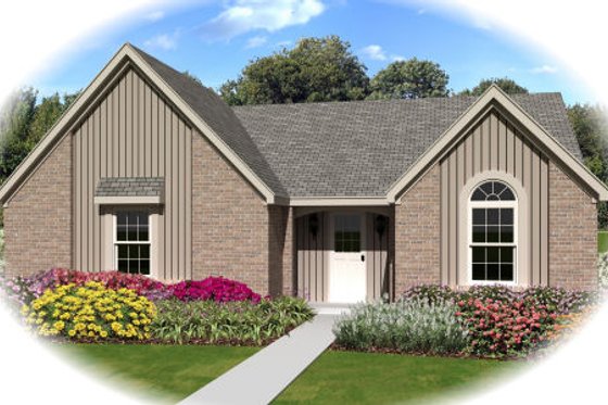 Exterior - Front Elevation for Ranch House Plan #81-13887 - 3 bed, 2 bath