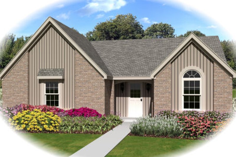 Exterior - Front Elevation 2 for Ranch House Plan #81-13887 - 3 bed, 2 bath