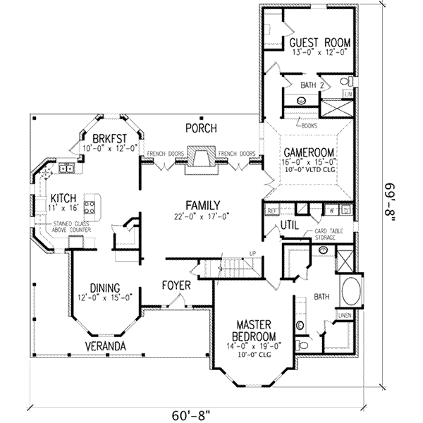 Victorian Floor Plan - Main Floor Plan #410-406