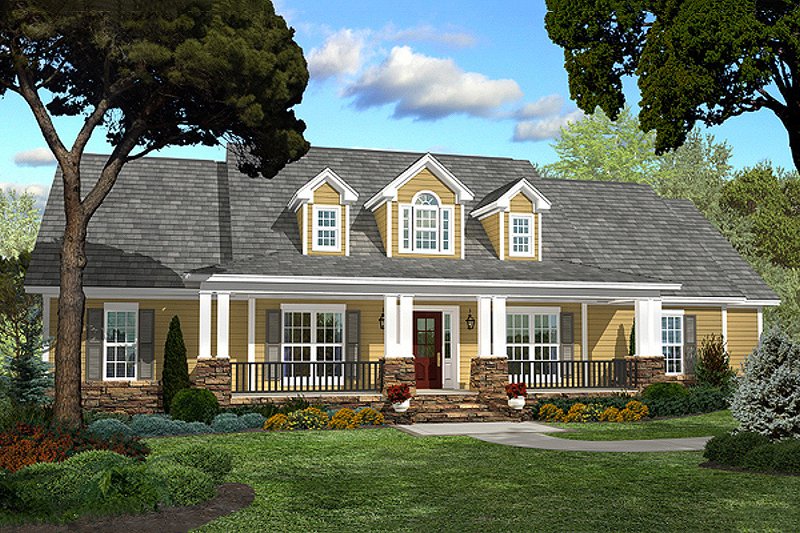 Dream House Plan - Country style Plan 430-47 front elevation