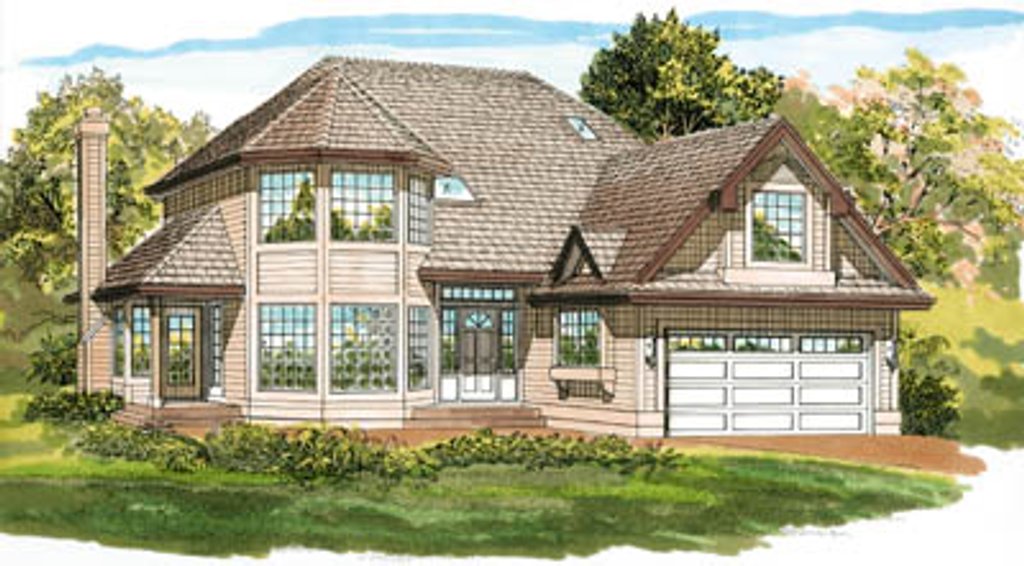 Traditional Style House Plan - 3 Beds 2.5 Baths 2238 Sq Ft Plan #47-481 