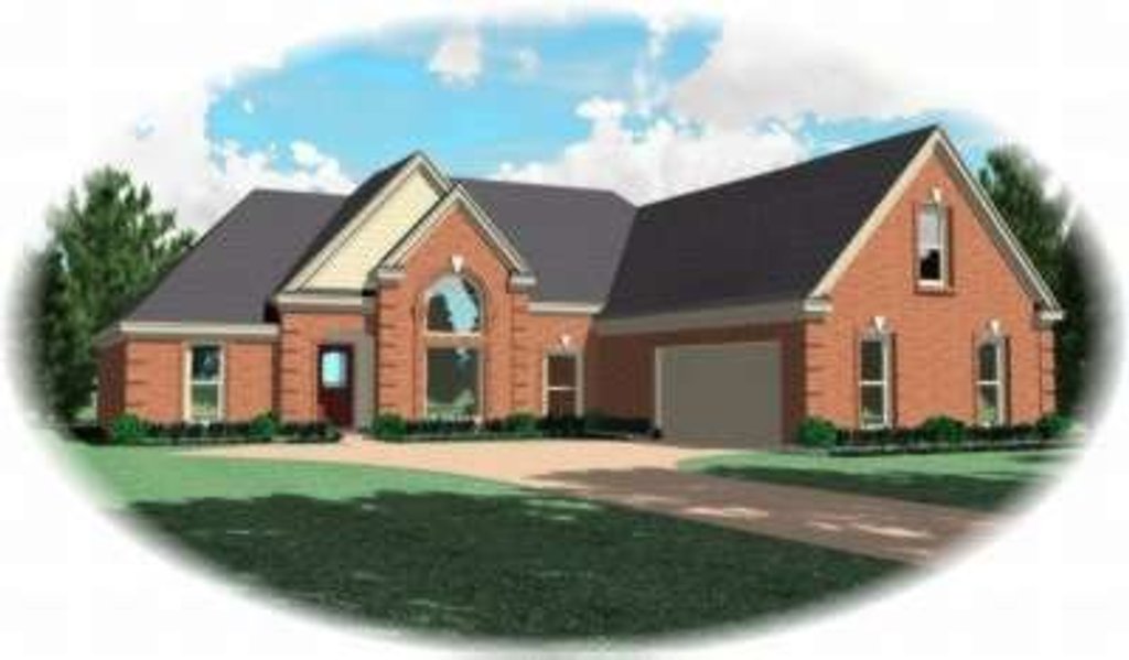 Exterior - Front Elevation 2 for European House Plan #81-984 - 3 bed, 2 bath