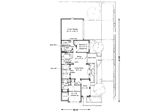 Floor Plan - Main Floor for European House Plan #410-152 - 2 bed, 2 bath