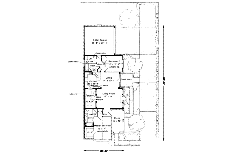 House Plan Design - Floor Plan - Main Floor for European House Plan #410-152 - 2 bed, 2 bath