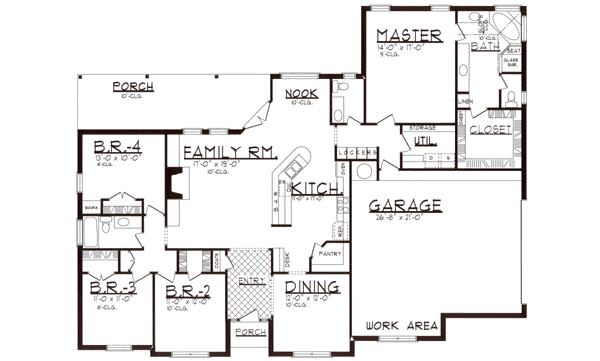 Home Plan - European Floor Plan - Main Floor Plan #62-111