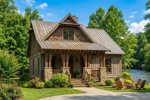 Cottage Exterior - Front Elevation Plan #17-2451