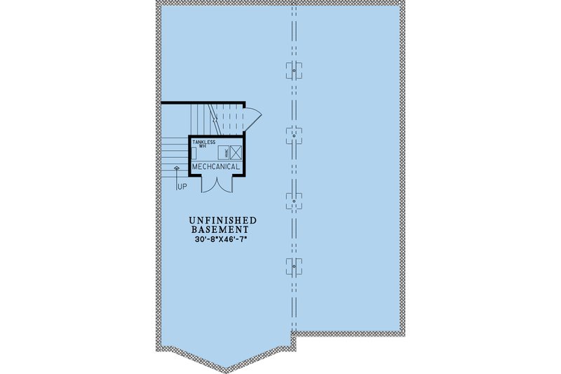 House Design - Floor Plan - Lower Floor for Cabin House Plan #923-407 - 3 bed, 2.5 bath