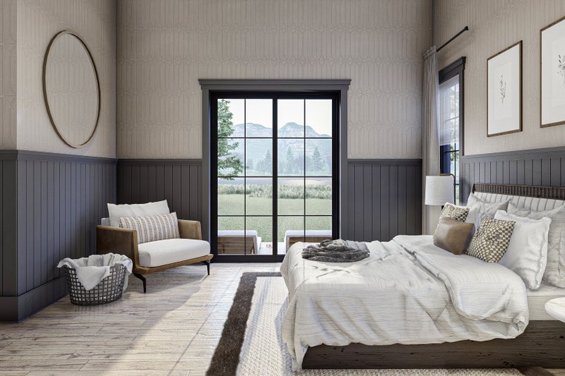 House Blueprint - Interior - Master Bedroom 1 for Barndominium House Plan #455-662 - 3 bed, 2 bath