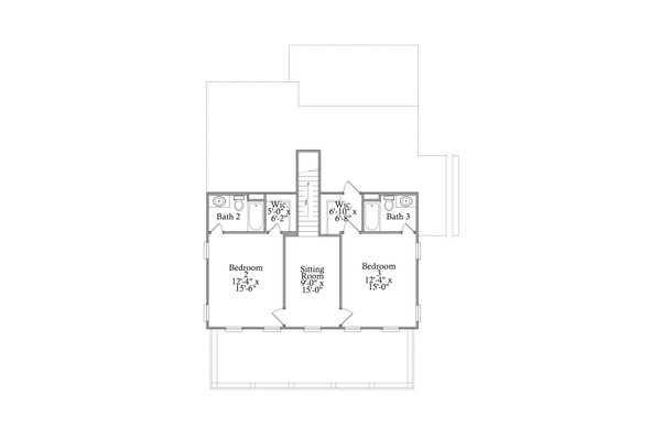 Traditional Floor Plan - Upper Floor Plan #69-426