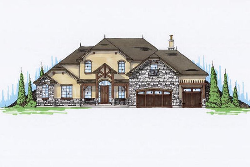 Home Plan - European Exterior - Front Elevation Plan #5-462