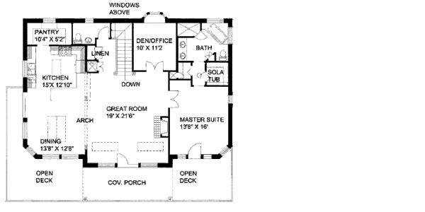 Bungalow Floor Plan - Upper Floor Plan #117-633