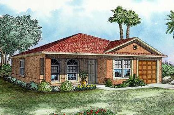 Exterior - Front Elevation for Cottage House Plan #420-102 - 3 bed, 2 bath