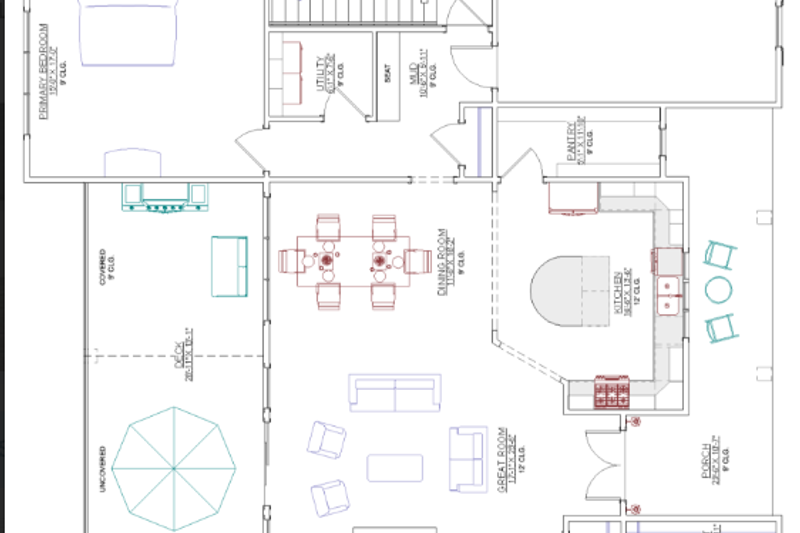 Dream House Plan - Photo 6 for Ranch House Plan #1109-33 - 3 bed, 2 bath