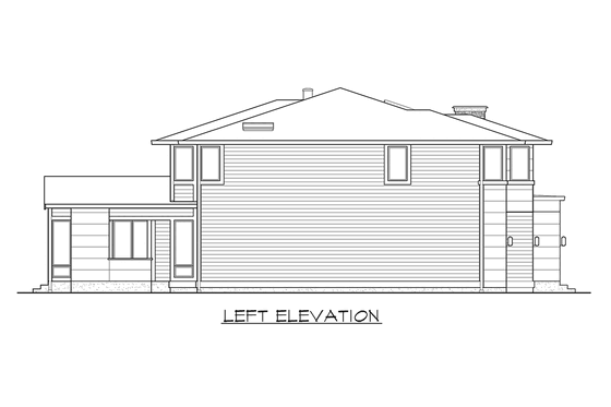 Exterior - Other Elevation 2 for Modern House Plan #132-225 - 4 bed, 3 bath