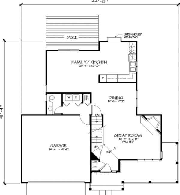 Country Floor Plan - Main Floor Plan #320-348